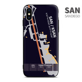 San Diego SAN KSAN Airport Diagram Phone Case Aviation gift crew airline pilot iphone avgeek apple samsung huawei xiaomi iPhone